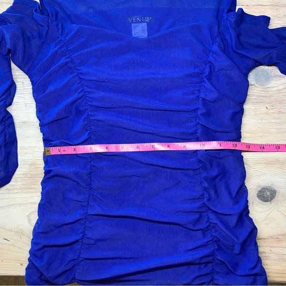 Mesh Cold Shoulder Bodycon Dress - Picture 11 of 16